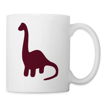 Dinosaur Silhouette Long neck gift earlier - Mug - white - Right