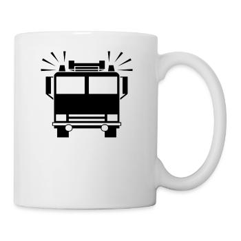 Feuerwehrauto - Tasse - Weiß - Rechts