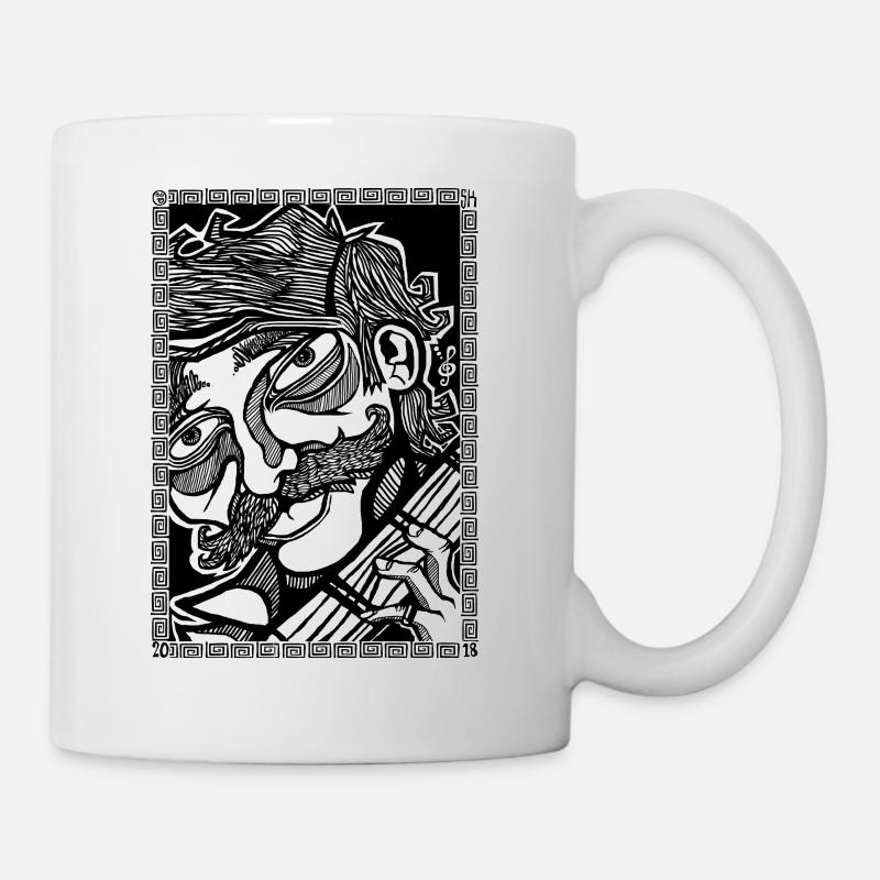 mustache music - Tasse - Weiß
