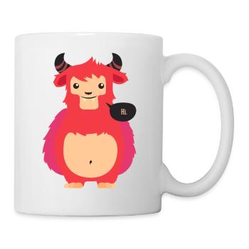 lustiges Monster für Kinder - Tasse - Weiß - Rechts