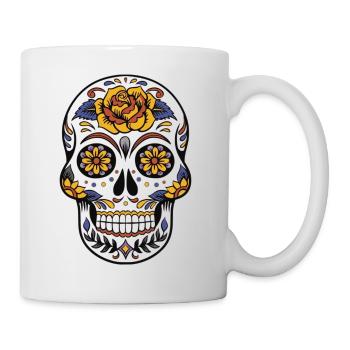 Crâne - Jour des morts - Mug blanc - blanc - Droite