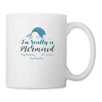 Mermaids are real fairy tale mermaid gifts - Mug - white - Right