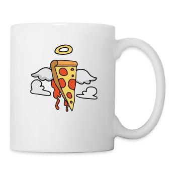 The sacred pizza piece of gift halo - Mug - white - Right