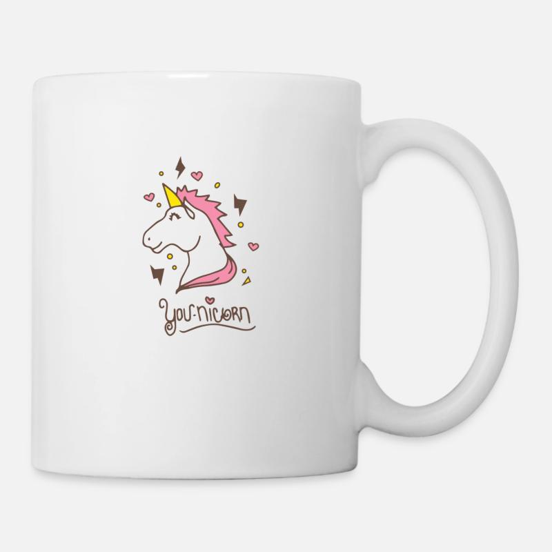 Pferd mit Horn - das Einhorn Geschenk glitzer Kind - Tasse - Weiß