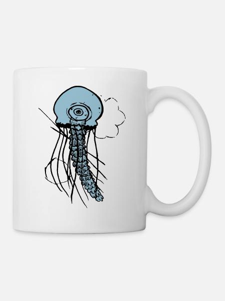 Qualle - Tasse - Weiß