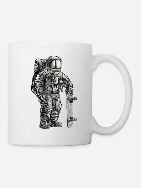ASTRONAUT SKATER - Astronaut skateboard gift - Mug - white