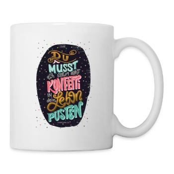 Konfetti - Tasse - Weiß - Rechts