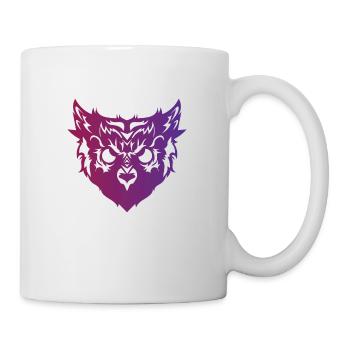 Eule mit bösem Blick Uhu Vogel Geschenk - Mug blanc - blanc - Droite