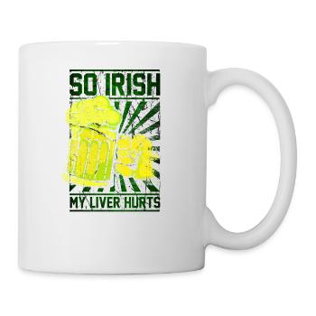 Irlandais mon foie blesse cadeau de bière - Mug blanc - blanc - Droite