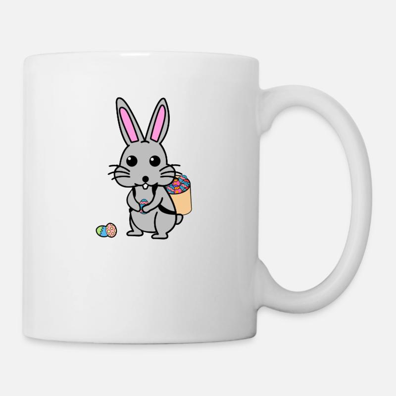 Easter Bunny Hides Easter Eggs Gift Animal Bunny - Mug - white