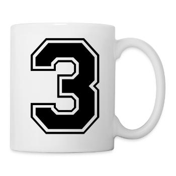 drei - Tasse - Weiß - Rechts