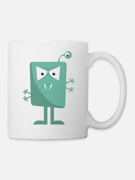 3 Augen Monster - Tasse - Weiß