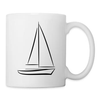 Sailboat Ship Sport Boat Sailing Sailing Boat - Mug - white - Right