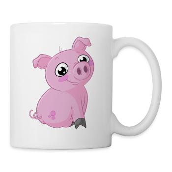 porc de bande dessinée douce - Mug blanc - blanc - Droite