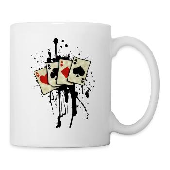 poker cards design Tee shirts manches longues - Mug blanc - blanc - Droite