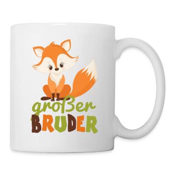 großer Bruder Fuchs - Tasse - Weiß - Rechts