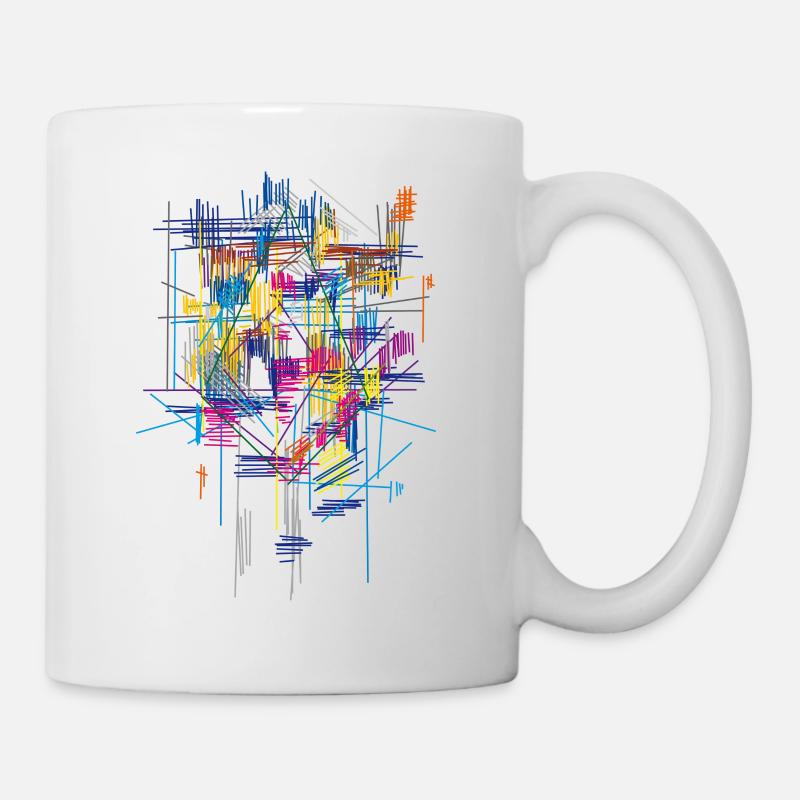 buntes Gerüst - Tasse - Weiß