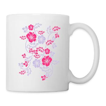 hawaii flower - Tasse - Weiß - Rechts