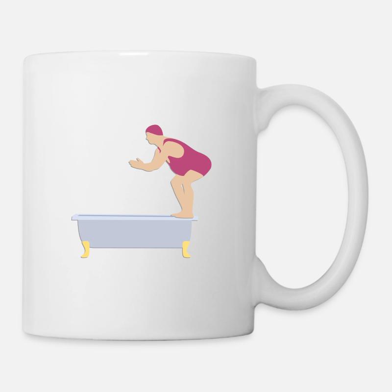plongeurs de bain - Mug blanc - blanc