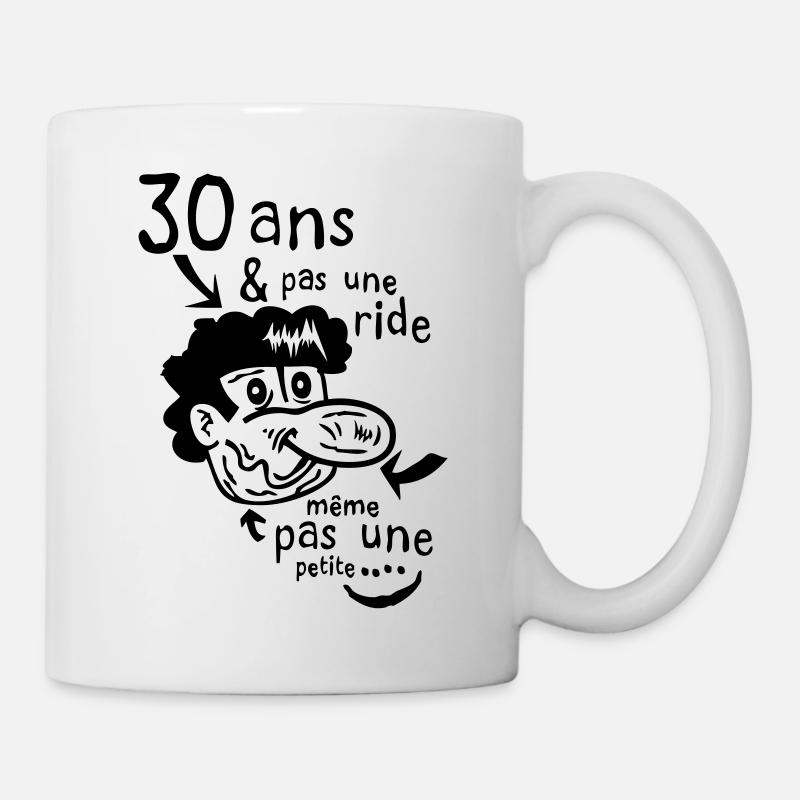 30 ans pas une ride personnage - Mug blanc - blanc
