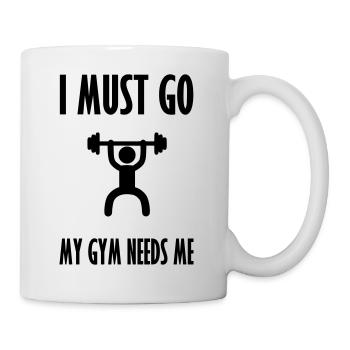 mein Fitnessstudio braucht mich - Tasse - Weiß - Rechts
