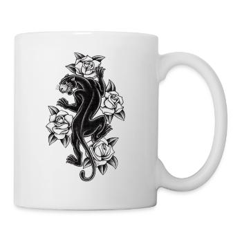 TATOUAGE PANTHÈRE NOIRE - Mug blanc - blanc - Droite
