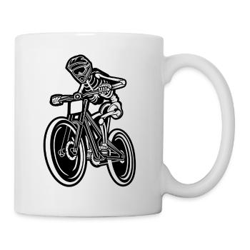 BMX / Mountain Biker 04_black white - Mug - white - Right