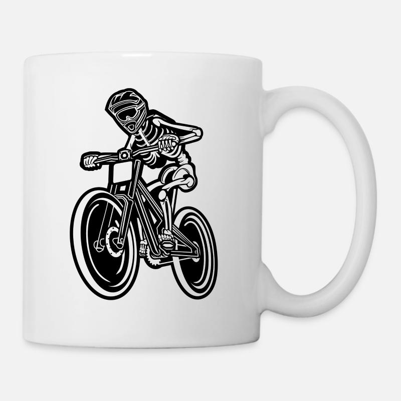 BMX / Mountain Biker 04_black white - Mug - white
