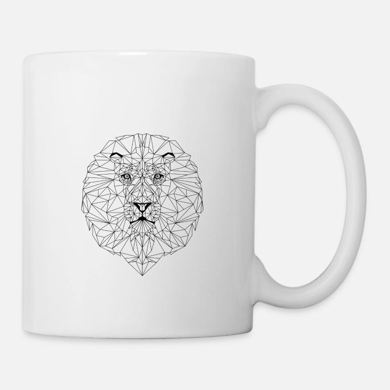 polygon line - Tasse - Weiß
