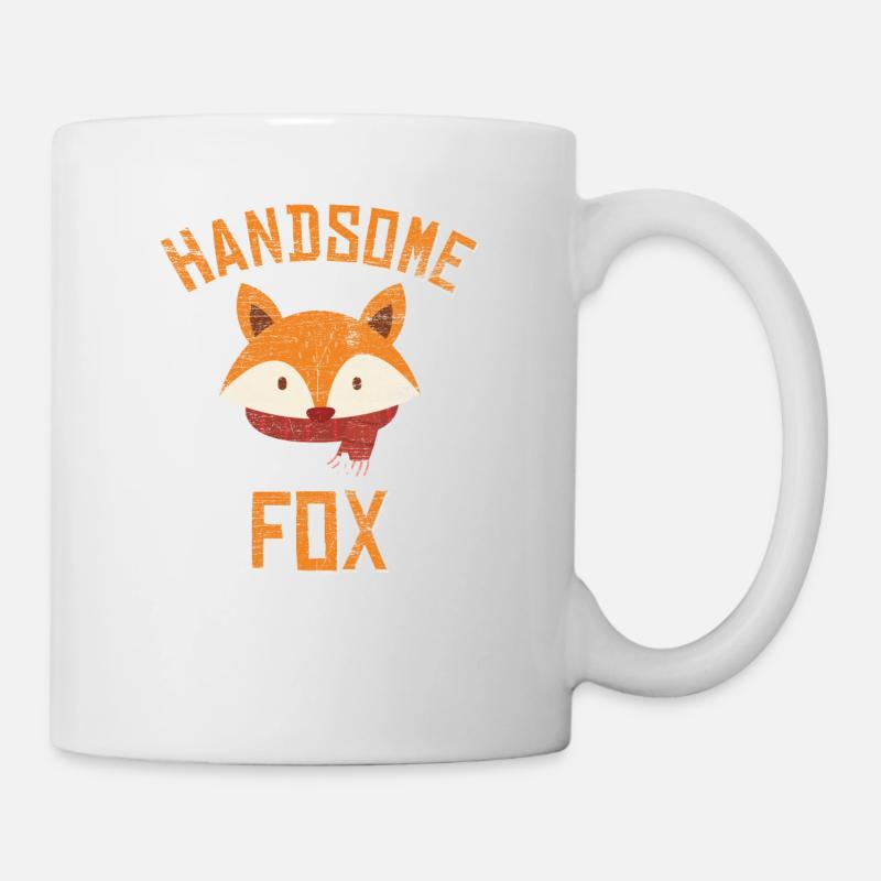 Fuchs Tier Geschenke orange schlau vintage Spaß - Tasse - Weiß