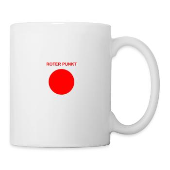 Roter Punkt - Tasse - Weiß - Rechts