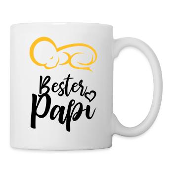 Bester Papi Vatertag Geschenk - Tasse - Weiß - Rechts