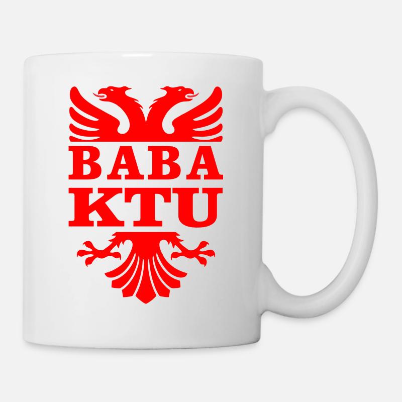 Papa est ici - aigle albanais - Mug blanc - blanc
