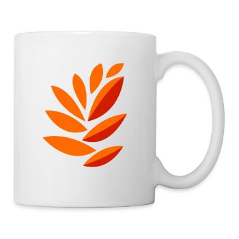 dessin de feuilles oranges - Mug blanc - blanc - Droite