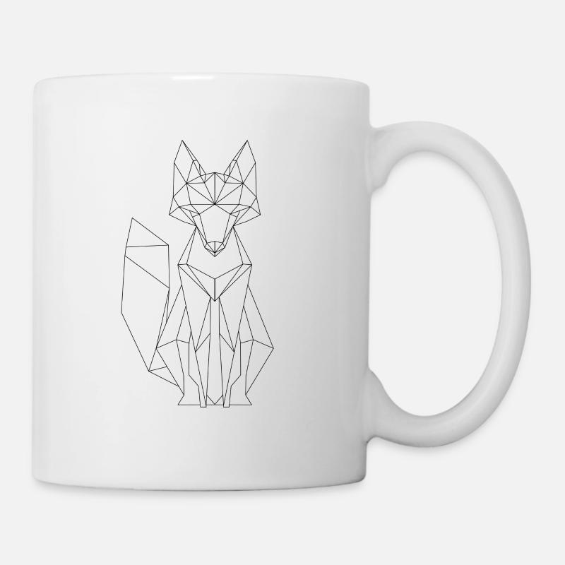 Fuchs Polygon Design - Tasse - Weiß