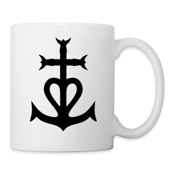 Croix camarguaise - Mug blanc - blanc - Droite