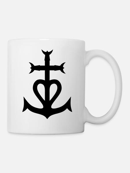 Croix camarguaise - Mug blanc - blanc