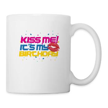 Birthday birthday present gift kiss me - Mug - white - Right