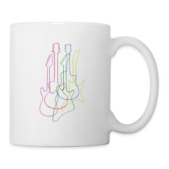 Electric Guitars Guitars Guitare Musique Instrument Corde - Mug blanc - blanc - Droite
