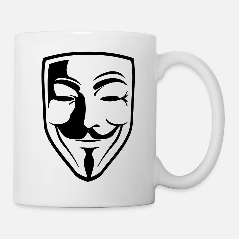 Anonymous Mask Guy Fawks - Mug - white