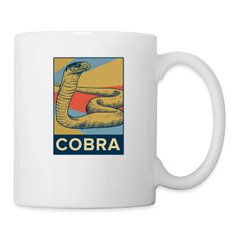 Cobra snake vintage colorful nature tongue gift - Mug - white - Right