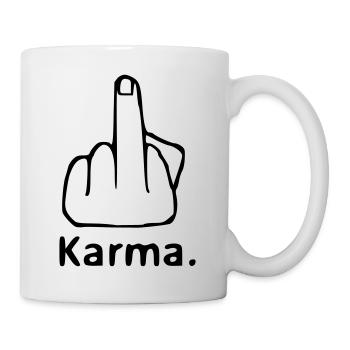 Stinky fingers, Karma - Mug - white - Right