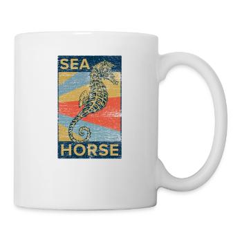 Hippocampe hippocampe poisson mer océan cadeau - Mug blanc - blanc - Droite