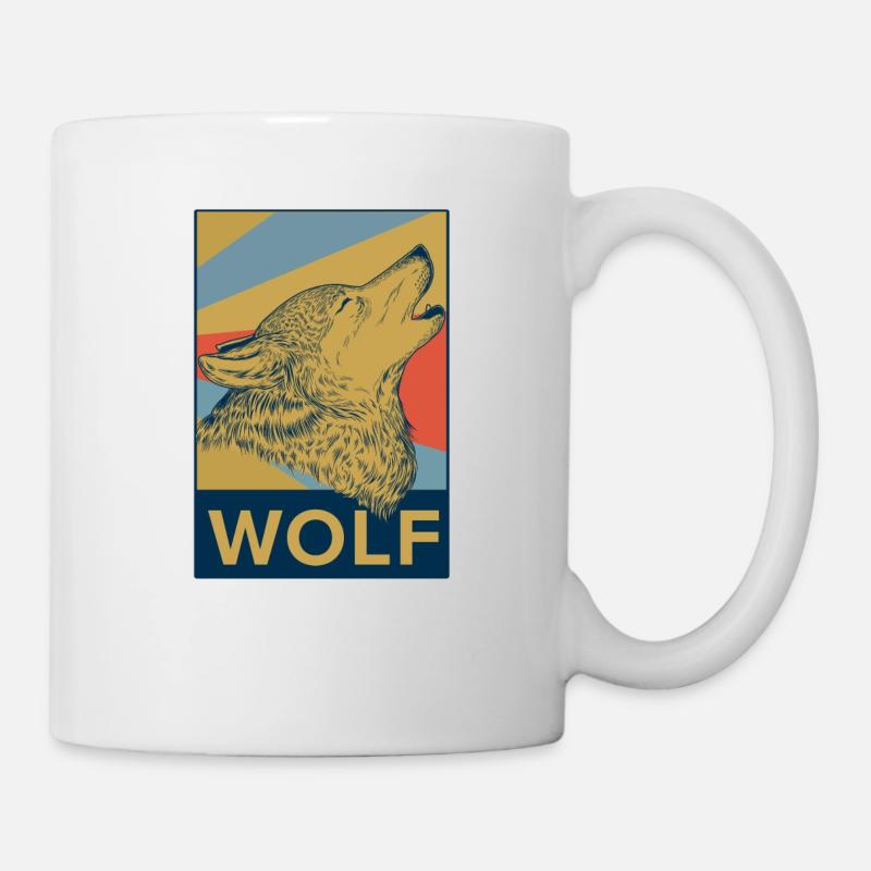 Wolf Schaf Geschenk Tier Raubtier bunt Werwolf - Tasse - Weiß