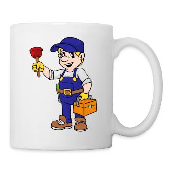 Gas and water fitter - Mug - white - Right