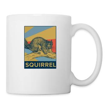 Écureuil, rongeur, noix, animal, cadeau - Mug blanc - blanc - Droite