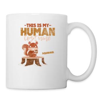 Écureuil noix forêt arbre animal cadeau vintage - Mug blanc - blanc - Droite