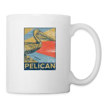 Pélican oiseau mer animal plage esprit idée cadeau - Mug blanc - blanc - Droite