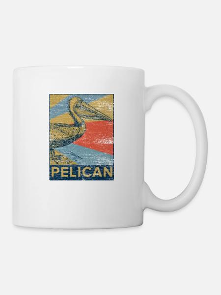Pelikan Vogel Meer Tier Strand Geist Geschenk Idee - Tasse - Weiß