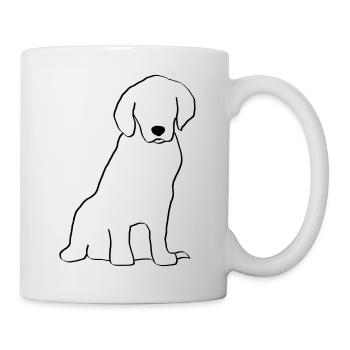 Dog Dog Drawing Gift Silhouette - Mug - white - Right